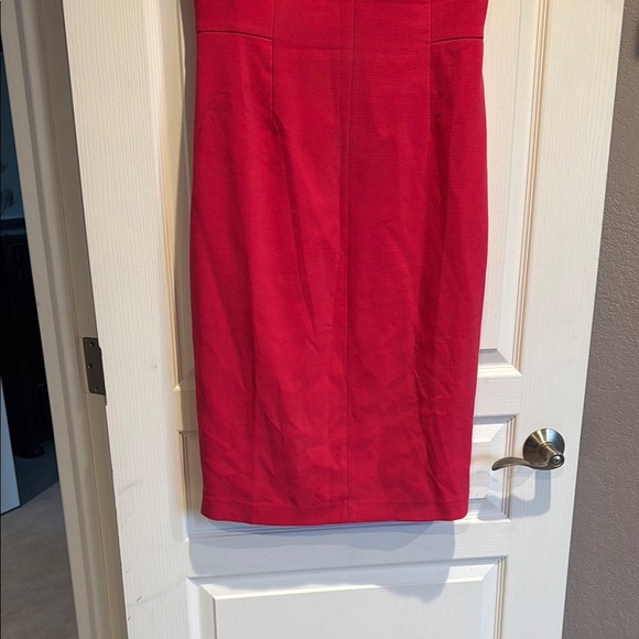 Eliza J Pink Sleeveless V-Neck Sheath Midi Dress - Picture 4 of 5